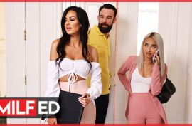 Милфу красотку отлично  отодрал здоровый хрен